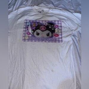 Sanrio Kuromi Kids Tee - White with Purple Graphic